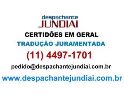 Despachante Jundiaí - Tradução Juramentada